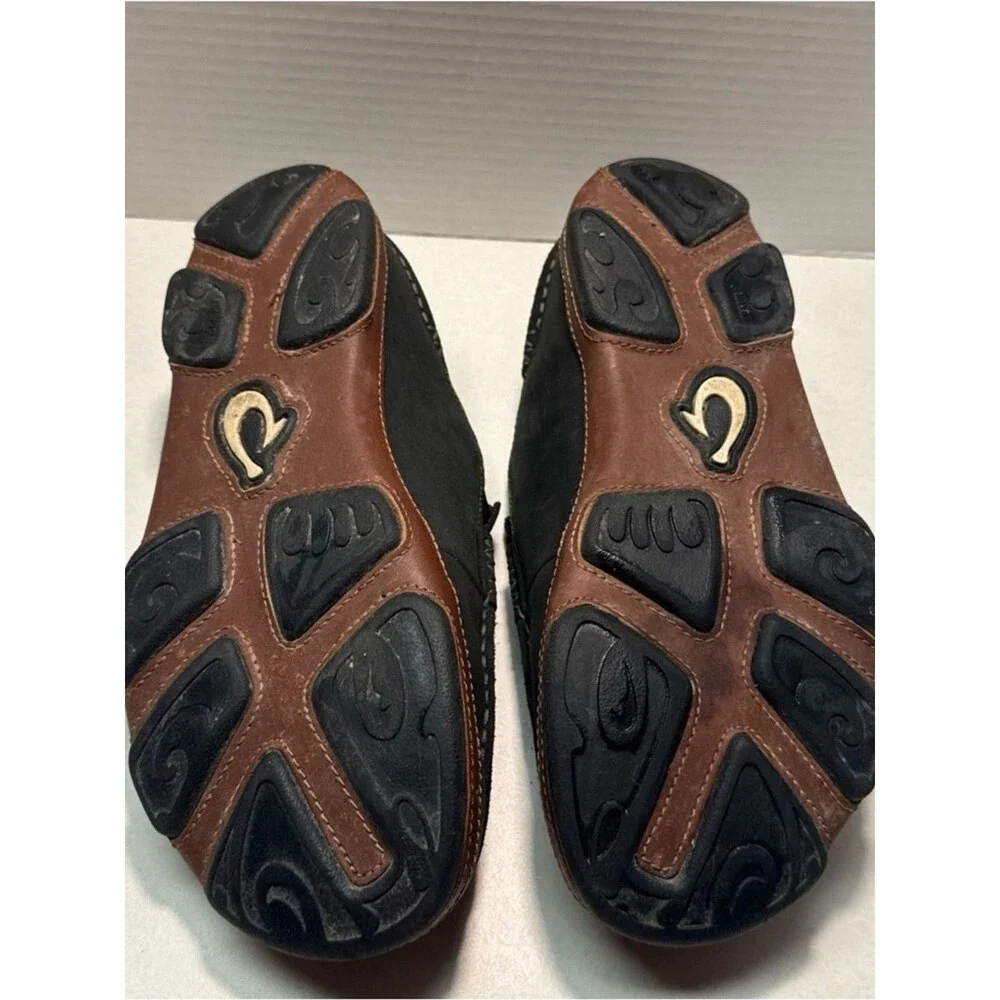 Pre-Owned Olukai Black 8 Loafer Men's Loafers - Upper Leather